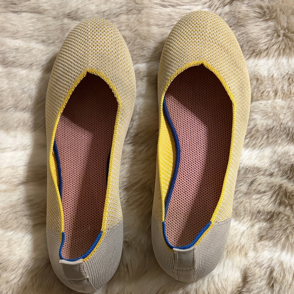 Frank Mully Round Toe Knit Ballet Flats - Size 8.5